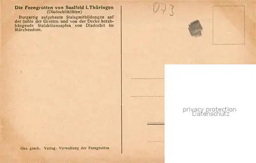 AK / Ansichtskarte Saalfeld_Saale Feengrotten Die Gralsburg im Maerchendom Saalfeld_Saale