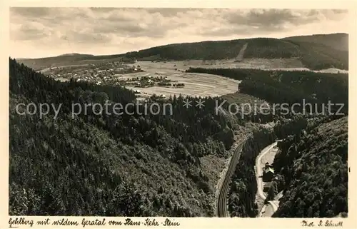 AK / Ansichtskarte Gehlberg mit wildem Geratal Blick vom Hans Kehr Stein Gehlberg