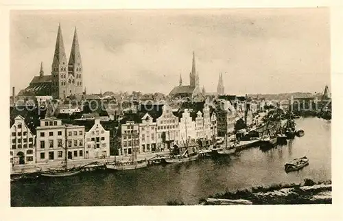 AK / Ansichtskarte Luebeck Blick vom Hafen Luebeck