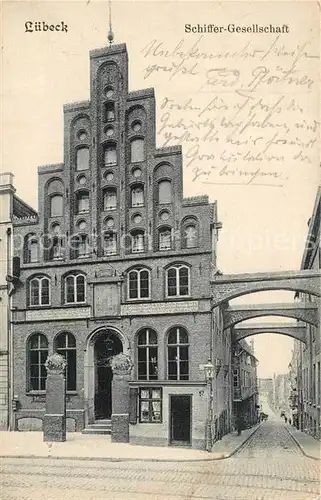 AK / Ansichtskarte Luebeck Schiffer Gesellschaft Luebeck