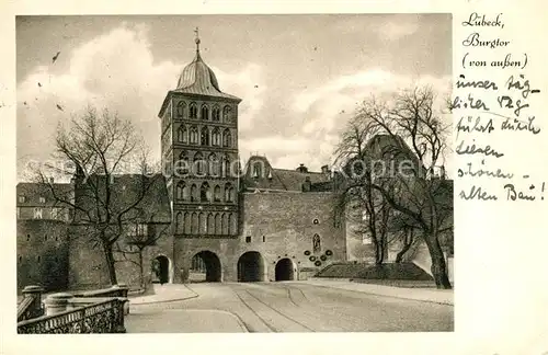 AK / Ansichtskarte Luebeck Burgtor Luebeck