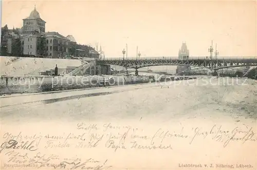 AK / Ansichtskarte Luebeck Burgthorbruecke Luebeck