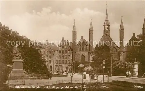 AK / Ansichtskarte Luebeck Geibelplatz mit Heiligengeist Hospital Luebeck