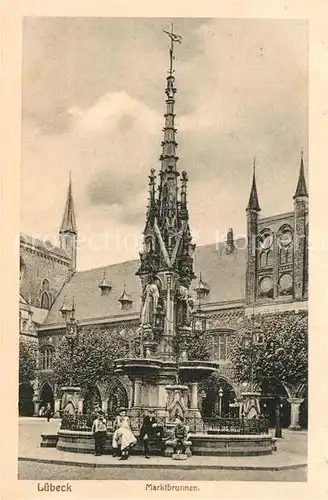 AK / Ansichtskarte Luebeck Marktbrunnen Luebeck