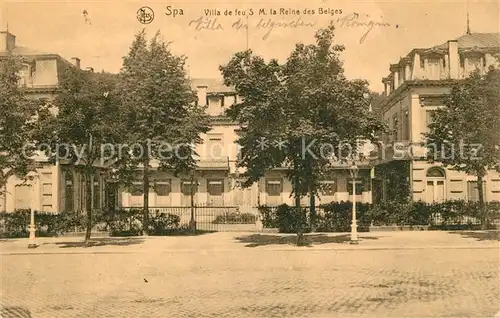 AK / Ansichtskarte Spa_Liege Villa de feu SM la Reine des Belges Spa_Liege