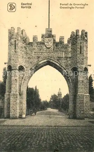 AK / Ansichtskarte Courtrai_Flandre Portail de Groeninghe Courtrai_Flandre