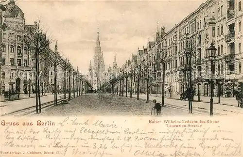 AK / Ansichtskarte Berlin Kaiser Wilhelm Gedaechtnis Kirche Tauenzien Strasse Berlin