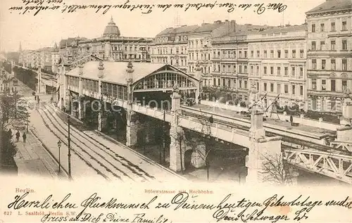 AK / Ansichtskarte Berlin Buelowstrasse mit Hochbahn Berlin