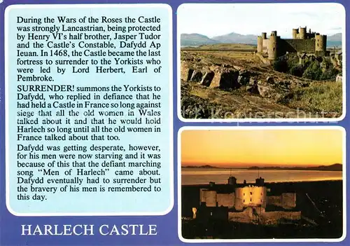 AK / Ansichtskarte Gwynedd_Wales Harlech Castle Gwynedd_Wales