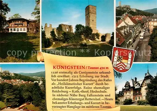 AK / Ansichtskarte Koenigstein_Taunus Burgruine Kurpark Panorama Koenigstein_Taunus