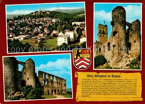 AK / Ansichtskarte Koenigstein_Taunus Schloss Festungsruine Panorama Koenigstein_Taunus