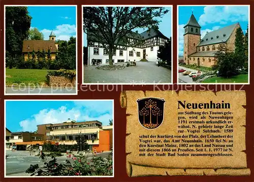 AK / Ansichtskarte Neuenhain_Taunus Kirche Rathaus Wasserwerk Herrenbau Neuenhain Taunus