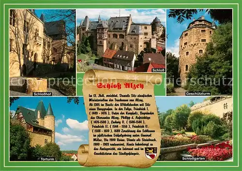 AK / Ansichtskarte Alzey Schloss Schlossgarten Torturm Alzey
