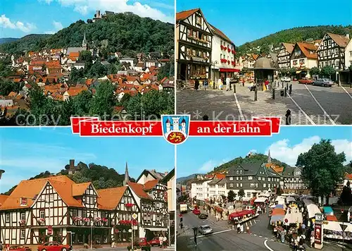 AK / Ansichtskarte Biedenkopf Fachwerk Burg Panorama Biedenkopf