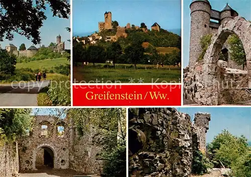 AK / Ansichtskarte Greifenstein_Hessen Burgruine Bruderturm Greifenstein_Hessen