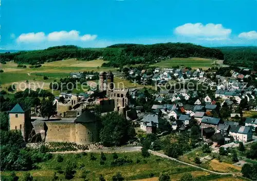 AK / Ansichtskarte Greifenstein_Hessen Panorama Burg Greifenstein_Hessen