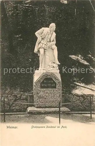 AK / Ansichtskarte Weimar_Thueringen Shakespeare Denkmal im Park Weimar Thueringen