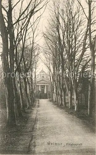 AK / Ansichtskarte Weimar_Thueringen Fuerstengruft Baumallee Weimar Thueringen