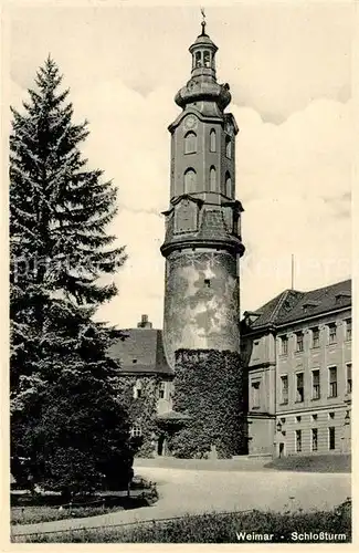 AK / Ansichtskarte Weimar_Thueringen Schlossturm Weimar Thueringen