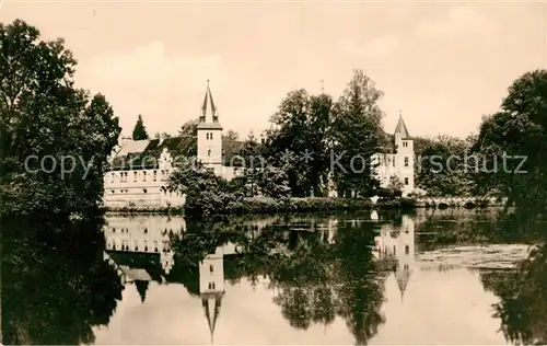 AK / Ansichtskarte Wolfersdorf_Trockenborn Wolfersdorf Schloss Froehliche Wiederkunft Jugendwerkhof Neues Leben Wasserspiegelung Schlossteich Wolfersdorf