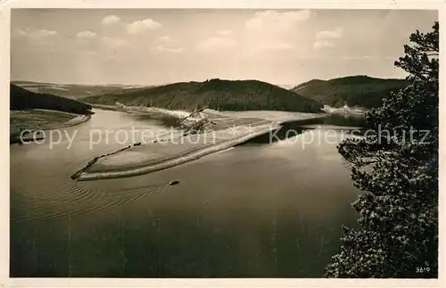 AK / Ansichtskarte Saaletalsperre Stausee Panorama Blick von der Agnesruhe Saaletalsperre