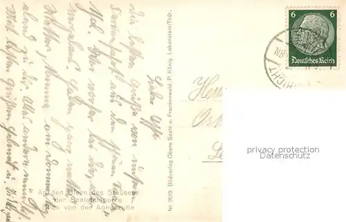 AK / Ansichtskarte Saaletalsperre Stausee Panorama Blick von der Agnesruhe Saaletalsperre