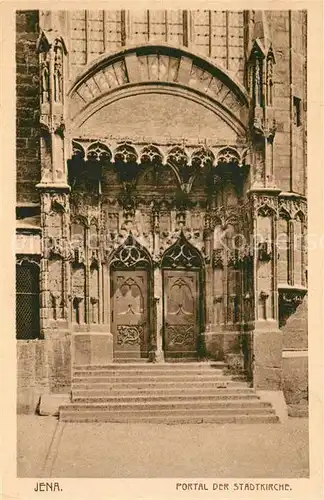 AK / Ansichtskarte Jena_Thueringen Portal der Stadtkirche Jena Thueringen