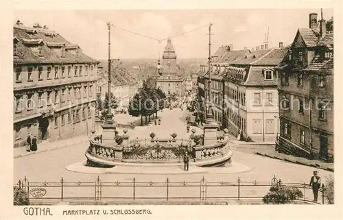 AK / Ansichtskarte Gotha_Thueringen Marktplatz Schlossberg Gotha Thueringen