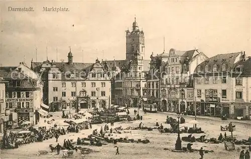 AK / Ansichtskarte Darmstadt Marktplatz Darmstadt