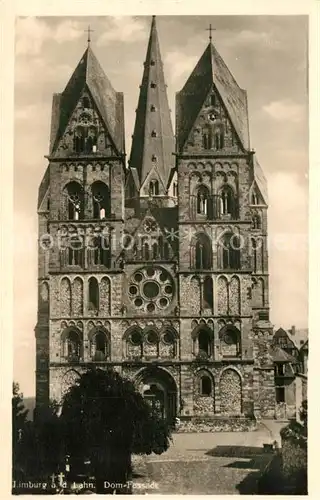 AK / Ansichtskarte Limburg_Lahn Dom Fassade Limburg_Lahn