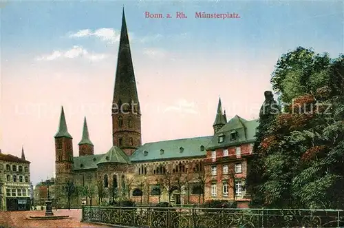 AK / Ansichtskarte Bonn_Rhein Muensterplatz Kirche Bonn_Rhein