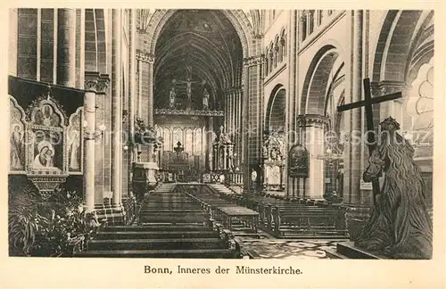 AK / Ansichtskarte Bonn_Rhein Inneres der Muensterkirche Bonn_Rhein