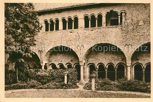 AK / Ansichtskarte Bonn_Rhein Muensterkirche Suedfluegel des Kreuzganges Handpressen Kupferdruck Bonn_Rhein