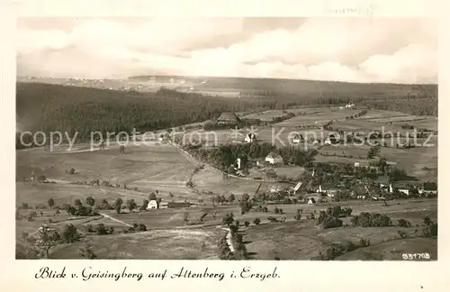 AK / Ansichtskarte Altenberg_Erzgebirge Panorama Blick vom Geisingberg Altenberg Erzgebirge