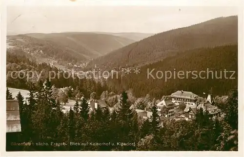 AK / Ansichtskarte Baerenfels_Erzgebirge Panorama Blick auf Hotel Kaiserhof und Kipsdorf Baerenfels Erzgebirge