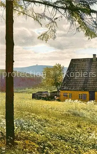 AK / Ansichtskarte Unterwiesenthal Landschaftsmotiv Bauernhof Photochromie Serie IV Unterwiesenthal
