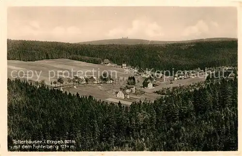 AK / Ansichtskarte Tellerhaeuser Landschaftspanorama mit Blick zum Fichtelberg Tellerhaeuser