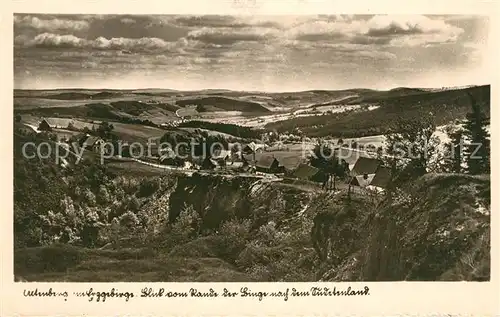 AK / Ansichtskarte Altenberg_Erzgebirge Blick vom Rand der Binge nach dem Sudetenland Altenberg Erzgebirge