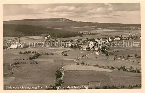 AK / Ansichtskarte Altenberg_Erzgebirge Panorama Blick vom Geisingberg nach dem Kahleberg Altenberg Erzgebirge