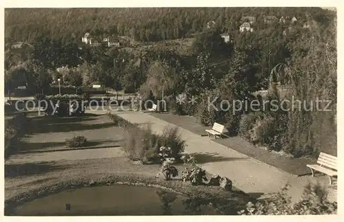 AK / Ansichtskarte Oberschlema_Erzgebirge Radiumbad Hindenburganlagen Park Oberschlema_Erzgebirge