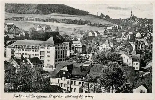 AK / Ansichtskarte Oberschlema_Erzgebirge Radiumbad Kurhotel mit Blick nach dem Schneeberg Oberschlema_Erzgebirge