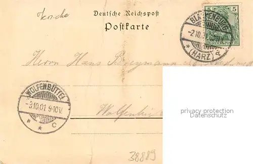 AK / Ansichtskarte Blankenburg_Harz Berggasthof Ziegenkopf Aussichtsturm Deutsche Reichspost Blankenburg_Harz