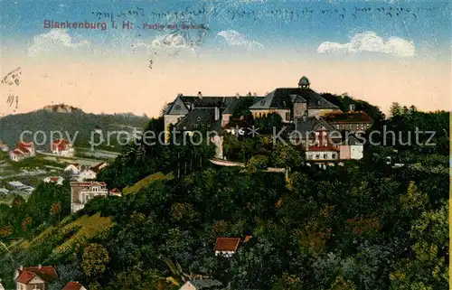 AK / Ansichtskarte Blankenburg_Harz Partie mit Schloss Blankenburg_Harz