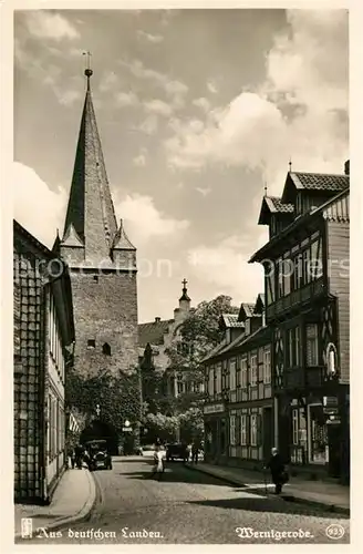 AK / Ansichtskarte Wernigerode_Harz Motiv Das Westerntor Serie Aus deutschen Landen Wernigerode Harz