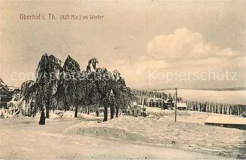 AK / Ansichtskarte Oberhof_Thueringen Landschaftspanorama im Winter Oberhof Thueringen