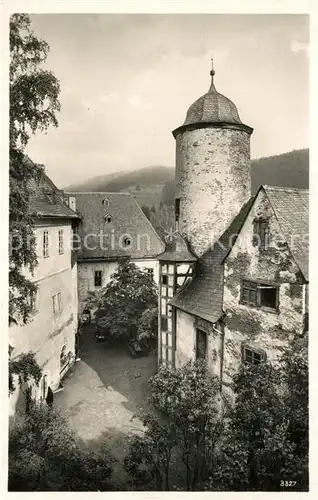 AK / Ansichtskarte Leutenberg_Thueringen Burghof der Friedensburg Leutenberg Thueringen
