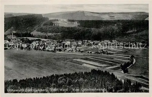 AK / Ansichtskarte Gehlberg Landschaftspanorama Hoehenluftkurort Blick vom Gabelbachskopf Gehlberg