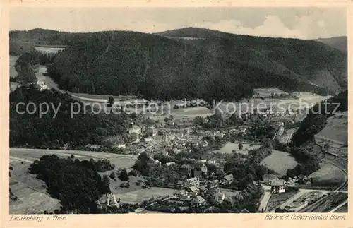 AK / Ansichtskarte Leutenberg_Thueringen Panorama Blick von der Oskar Henkel Bank Kupfertiefdruck Leutenberg Thueringen