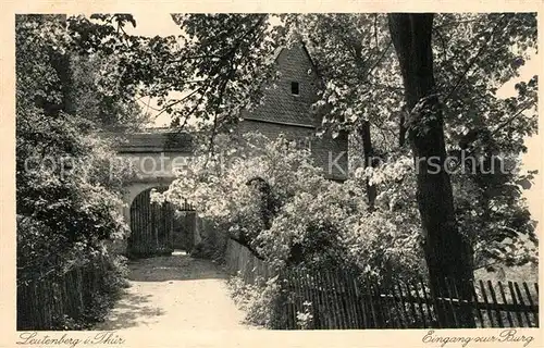AK / Ansichtskarte Leutenberg_Thueringen Eingang zur Burg Leutenberg Thueringen