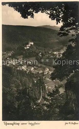 AK / Ansichtskarte Schwarzburg_Thueringer_Wald vom Trippstein gesehen Schwarzburg_Thueringer